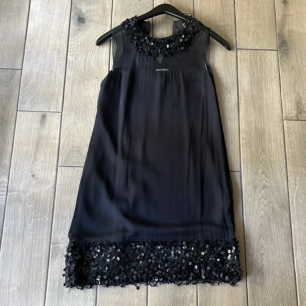 NWOT Milly beaded black dress - Picture 3 of 14